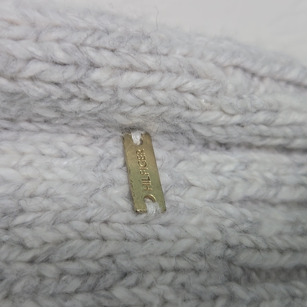 Tommy Hilfiger Women’s Cable Knit Zip Up Gray Cardigan Sweater Size S - Picture 3 of 4